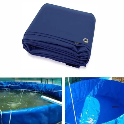 ZN GLOBAL 650 GSM Round Tarpaulin for Biofloc Fish Tank, Capacity 50000L